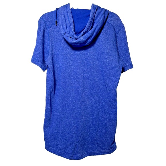 Mens Sz M Short Sleeve Under Armour Hoodie Active Outdoor Hooded Pockets - Picture 2 of 3